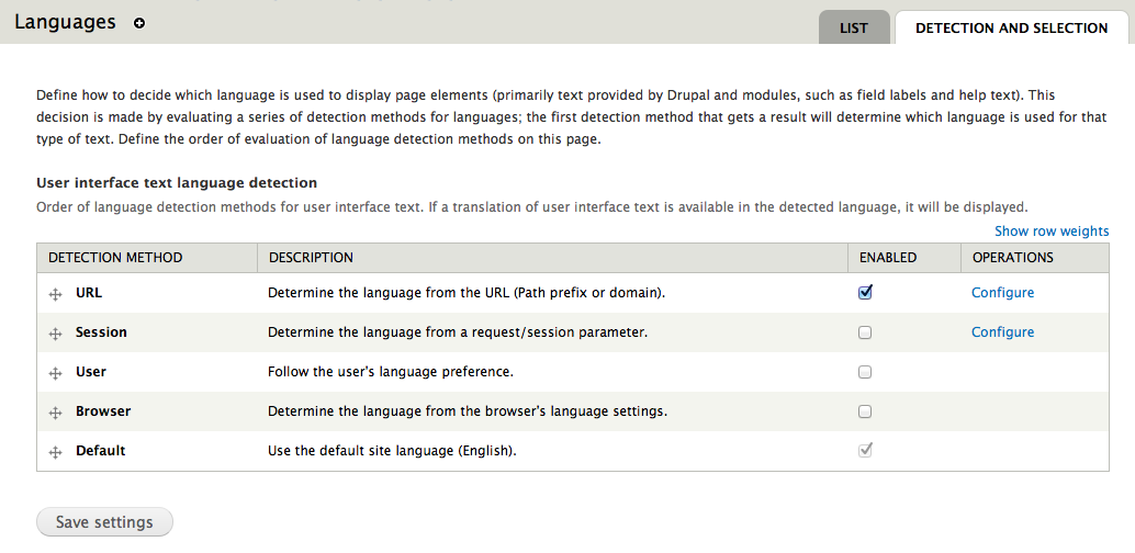 Language Detection and Selection UI